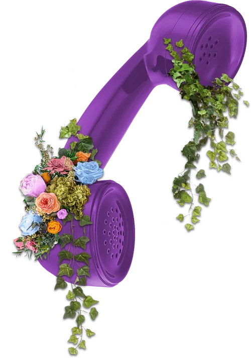 Decor Telefon cu flori pentru suspendat 0,5m