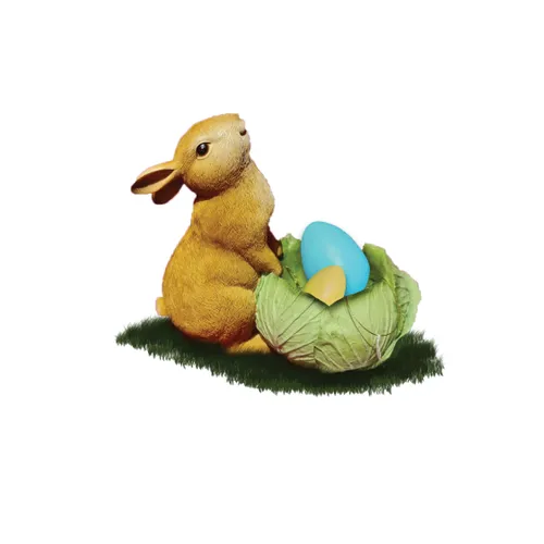 Figurina Iepure cu varza si ou