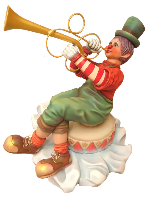 Figurina clovn cu trompeta 2m