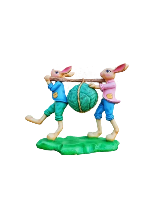 Figurina Iepuri carand varza ( set 2 bc ) 1,75 x 2m