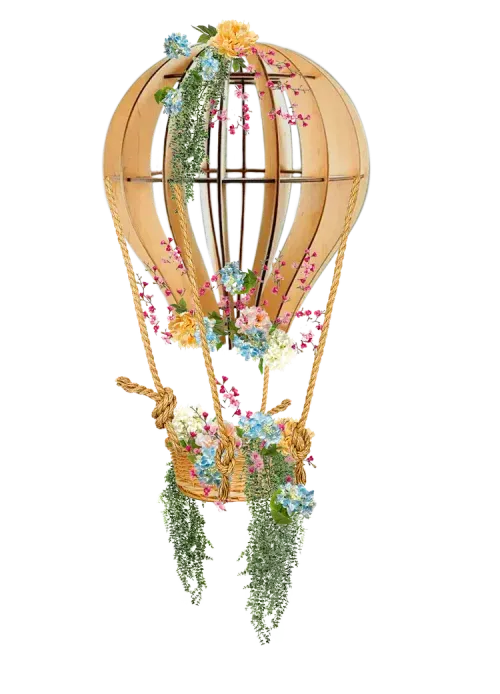 Balon aer cald cu flori 0.75m 