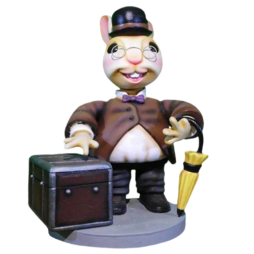 Figurina Iepure cu geamantan 1,7m