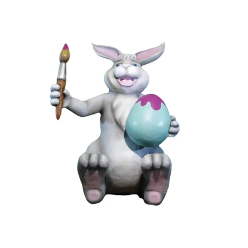 Figurina iepure cu ou si pensula