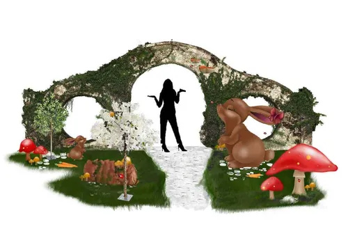 Poara piatra decorata de paste