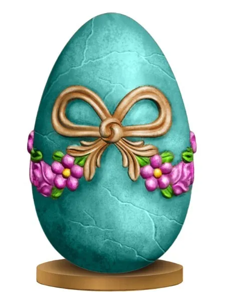 Ou cu funda si brau portocaliu si baza turcoize 2m