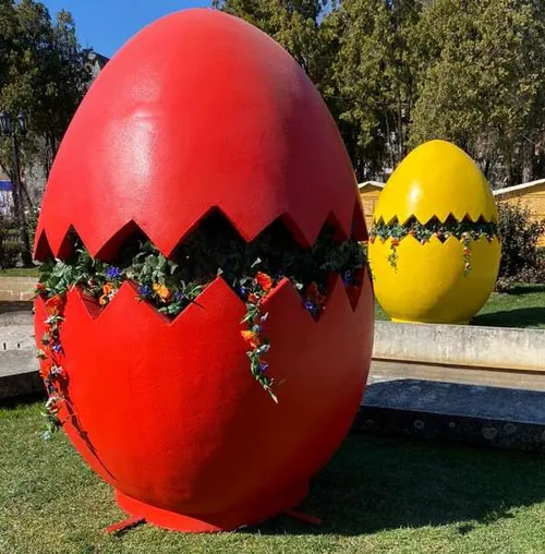 Ou colorat cu brau de flori 2,4m