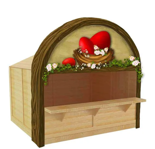 Chiosc din lemn 2x3m decorat de Paste v2