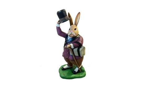 Figurina Iepure cu geanta si baston