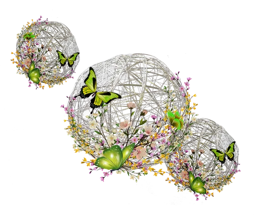 Element supsendat Sfera decorata flori