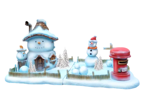 Scenery Snowman House