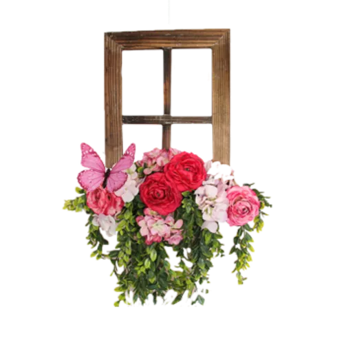 Ferestre decorate cu textura lemn