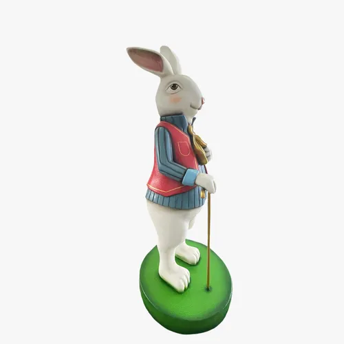 Figurina Iepure 1,9m cu baston