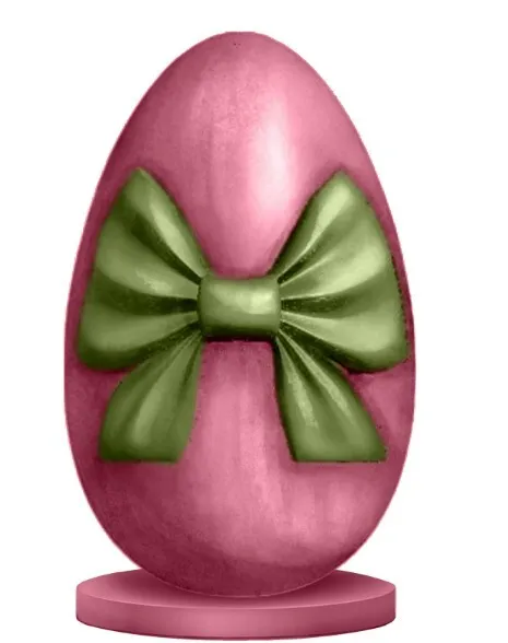 Ou cu funda verde si baza roz 2m