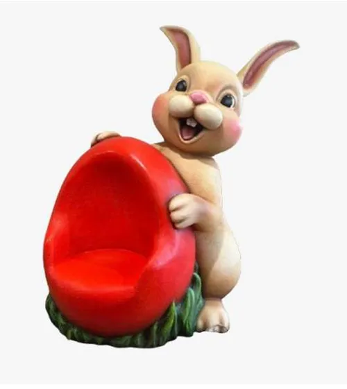 Figurina Iepure cu ou scaun 2.5m