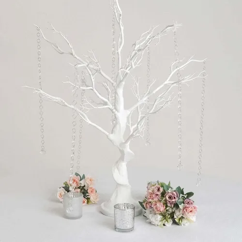 White Artificial Tree Centre Pieces