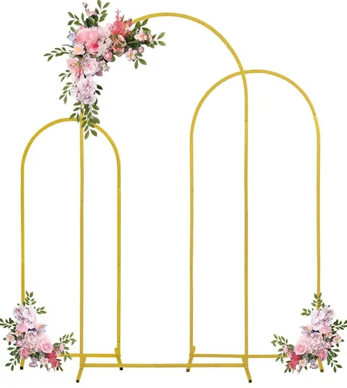 Gold Metal Backdrop  Arch Stand  Set of 3 (4ft, 6ft, 7ft)