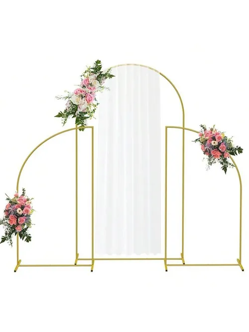 Gold Backdrop Stand Arch Set