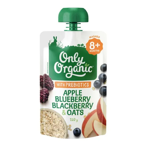 Only Organic 8+ Months - Apple Blueberry Blackberry Oats