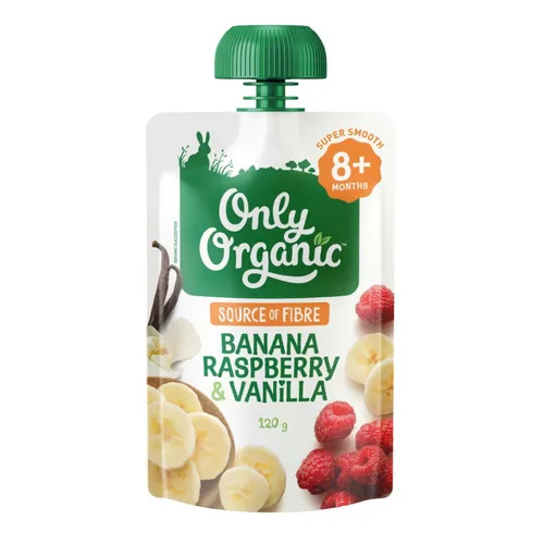 Only Organic 8+ Months - Banana Raspberry & Vanilla 
