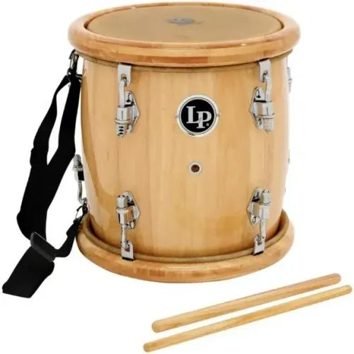 Tambora Dominicana de Merengue con Aro de Madera, Incluye Correa y Baquetas LP271-WD
