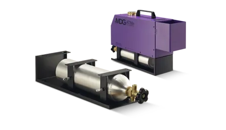 Máquina Haze con control de DMX, Incluye Ventilador, Tour Case, 2 Tanques de Co2 y Líquido. MDG ATMe Atmosphere 