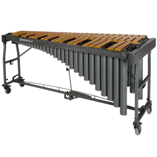 Vibráfono de 3 Octavas, Barras Graduadas de Aluminio, Motor de Velocidades, Pedal Completo, Mueble de Roble de Altura Ajustable Bergerault Signature 