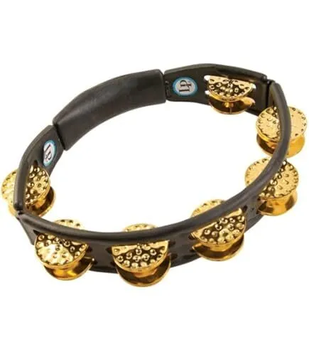 Pandero de Mano con Jinlges de Laton Martillado LP Cyclops LP174