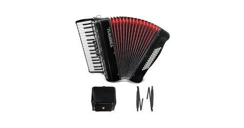 Acordeón de 37 teclas y 96 bajos, 2 Voces Medias y 1 Grave. Honher Student 96 Incluye Correa y Mochila