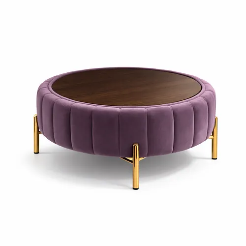 Velvet Purple Ottoman