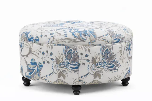 Classic Style Upholstered Ottoman