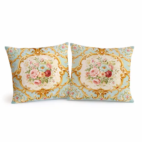 Rococo Design Floral Pillows 18x18
