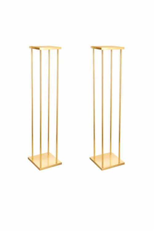 Tall Gold Column Floral Centerpiece