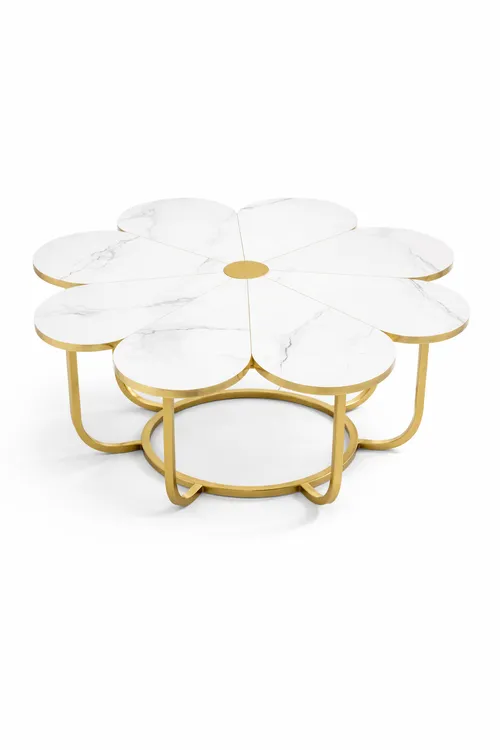 Marble Bloom Accent Table