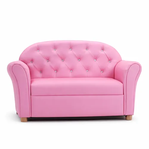 Little Luxe Kid’s Pink Sofa