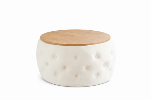 Round Velvet Button Tufting Table