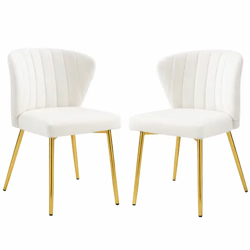 White Velvet Dining Chair