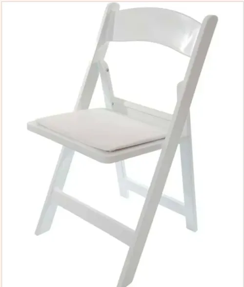 Resin Padded White Chair