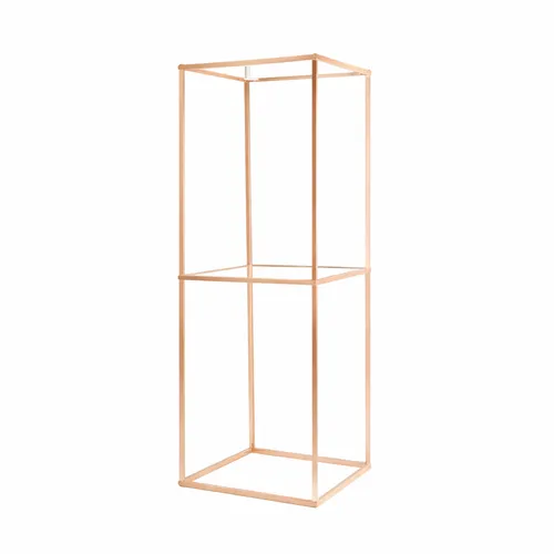 Tall 2-layer Gold Pedestal Centerpiece 