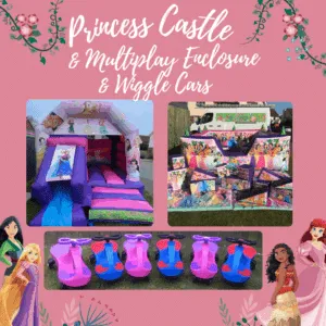 Princess Castle & Multiplay Enclosure & Wiggle Cars