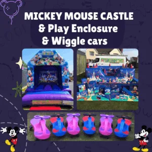 Mickey Mouse Castle & Play Enclosure & Wiggle Cars