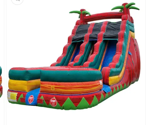 18' Dual Lane Fire Wet/Dry slide