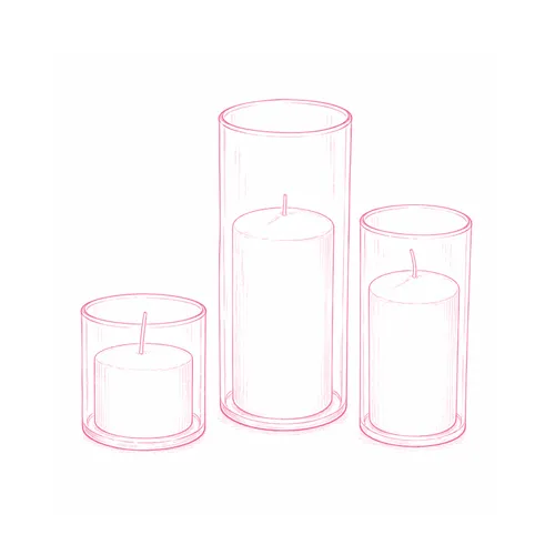 Cylinder Pillar Candle Holder