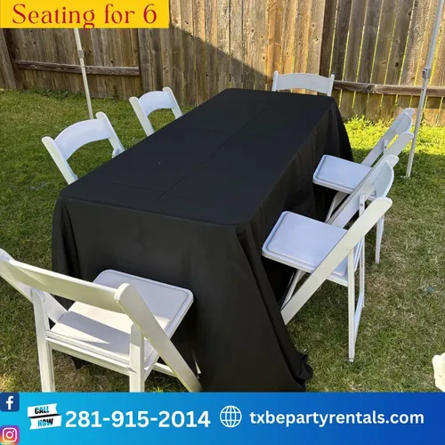 Garden Chair Table 6ft Set