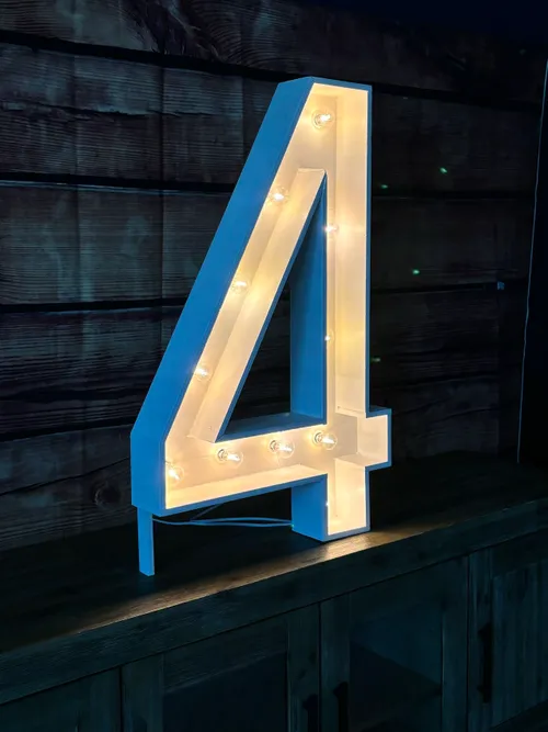 36in Marquee Lighted Number 4