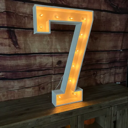 36in Marquee Lighted Number 7
