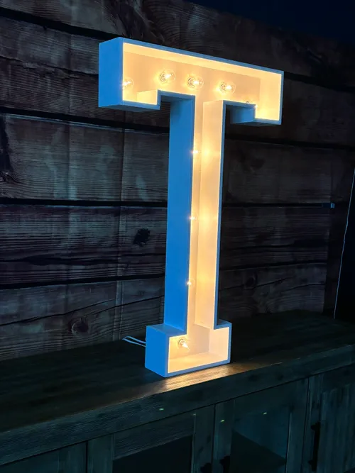 36in Marquee Lighted Letter T