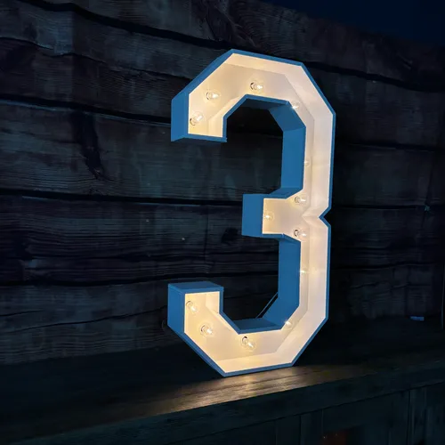 36in Marquee Lighted Number 3