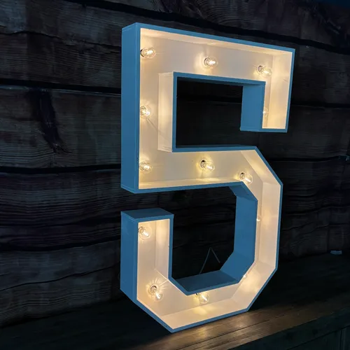 36in Marquee Lighted Number 5