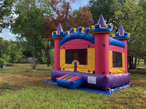 Pink and Purple Bounce House Castle - J002