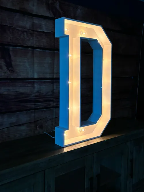 36in Marquee Lighted Letter D